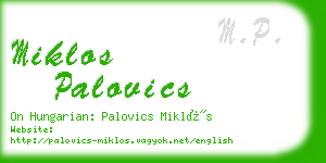 miklos palovics business card